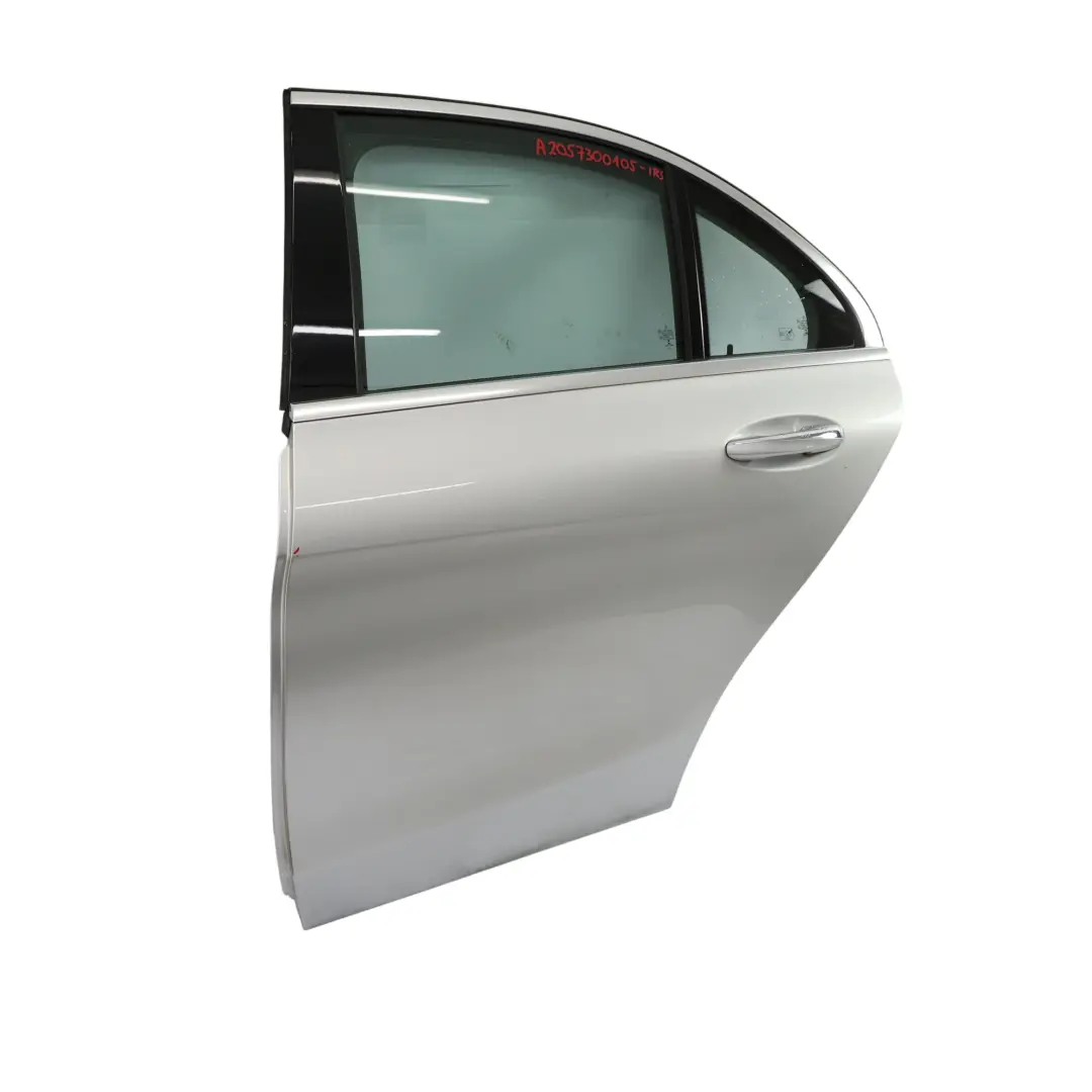 Mercedes W205 Porte Arrière Gauche Iridium Silver Metallic Argent - 775 - SKU A2057300105-IRS - Numéro de pièce A2057300105