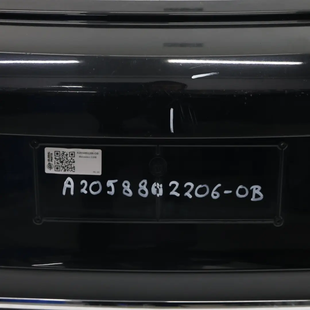 Mercedes C205 Bumper Rear Trim Panel Covering AMG Obsidian Black Metallic - 197 - SKU A2058802206-OB - Part number A2058802206