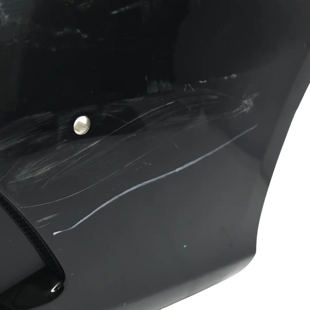 Bumper Rear Trim Panel Covering AMG Obsidian Black Metallic - 197 to Mercedes C205 with Part number A2058802206 Mercedes C205 Bumper Rear Trim Panel Covering AMG Obsidian Black Metallic - 197 - SKU A2058802206-OB - Part number A2058802206