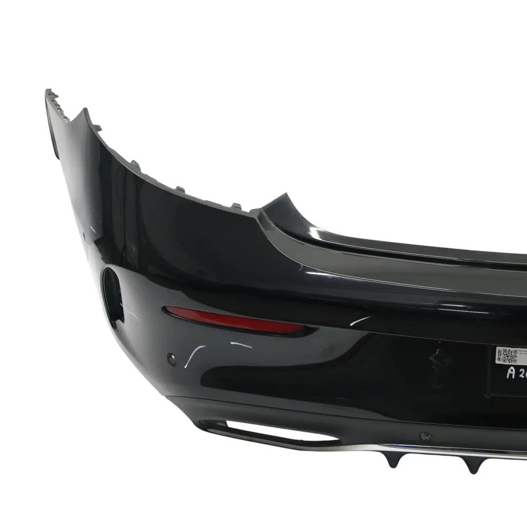 Mercedes C205 Bumper Rear Trim Panel Covering AMG Obsidian Black Metallic - 197 - SKU A2058802206-OB - Part number A2058802206