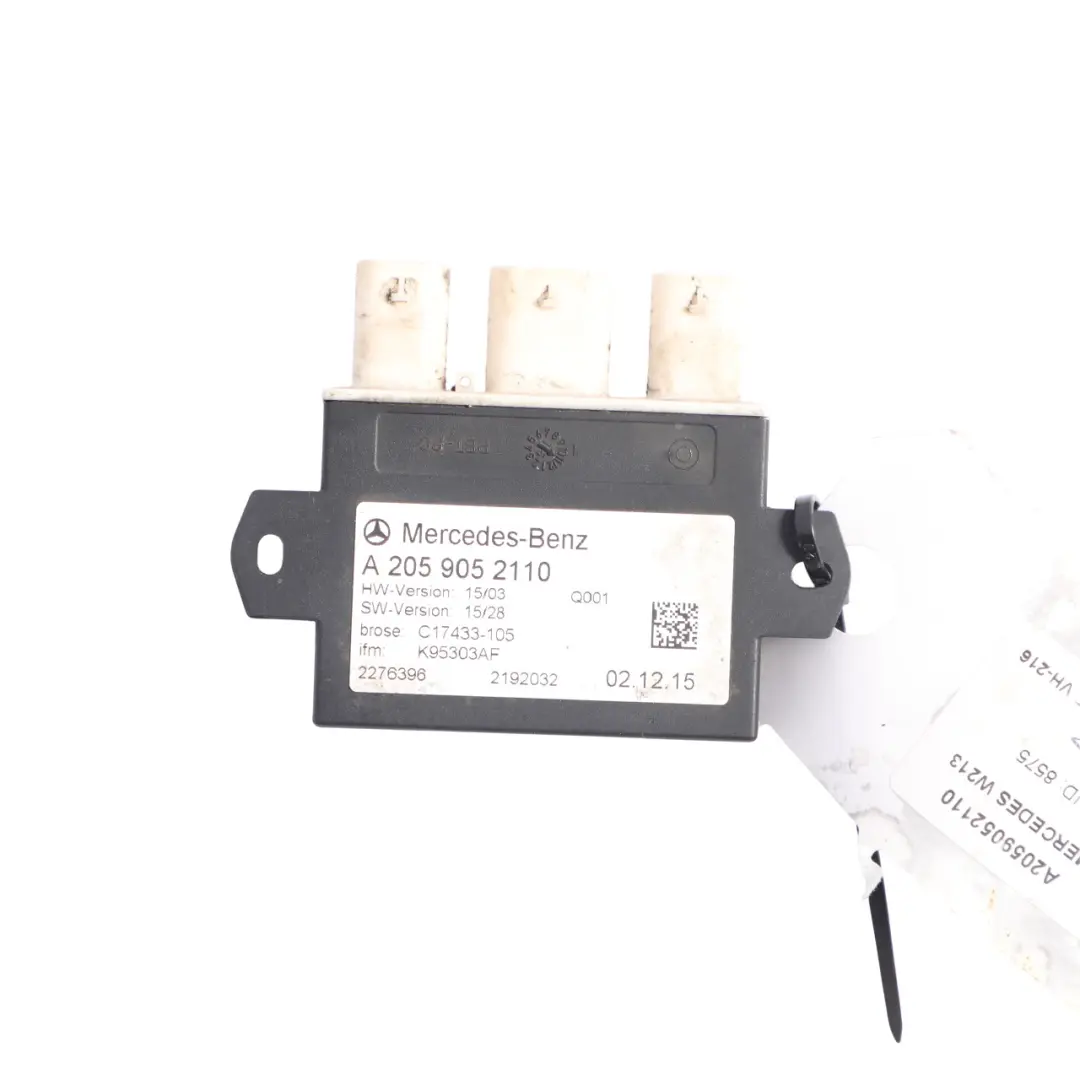 PDC Parking Assist Module Control Unit to Mercedes W205 W213 Rear with Part number A2059052110 Mercedes W205 W213 Rear PDC Parking Assist Module Control Unit - SKU A2059052110 - Part number A2059052110
