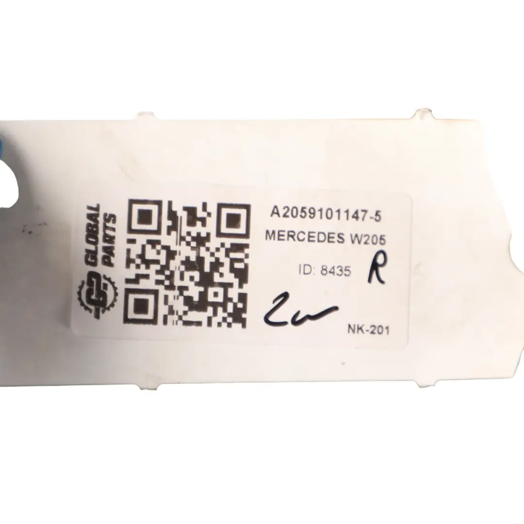 Mercedes W205 sedile anteriore destro nero in pelle riscaldato memoria interni - SKU A2059101147-5 - Numero di parte A2059101147