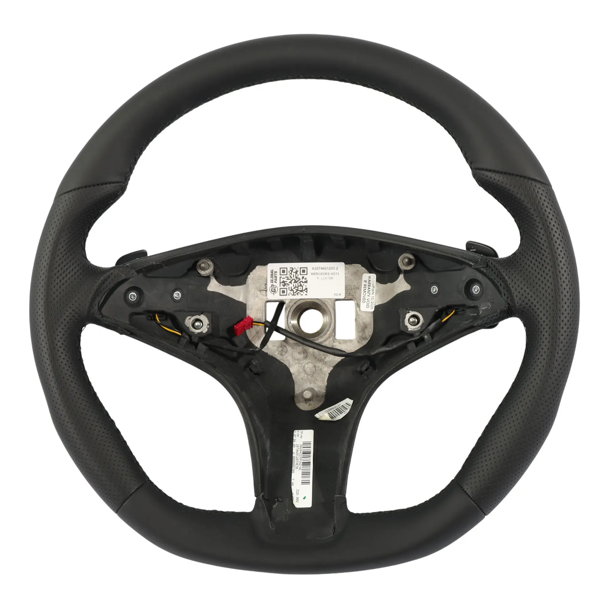 Steering Wheel Mercedes W212 NEW Black Leather with Black Threads Paddle Shift