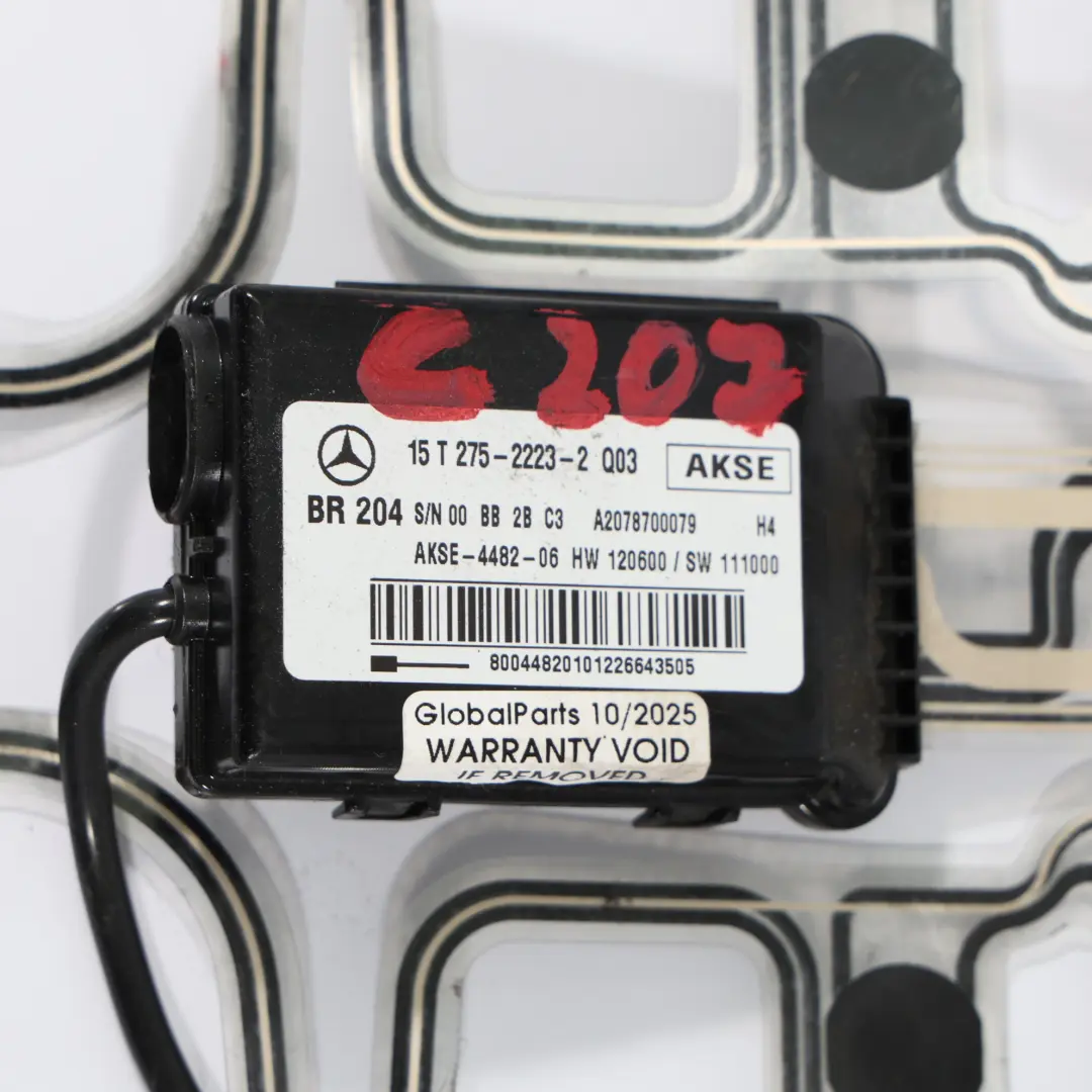 W207 Alfombrilla Del Sensor Asiento Del Pasajero para Mercedes W176 W204 con número de pieza A2078700079 Mercedes W176 W204 W207 Alfombrilla Del Sensor Asiento Del Pasajero - SKU A2078700079 - Número de pieza A2078700079