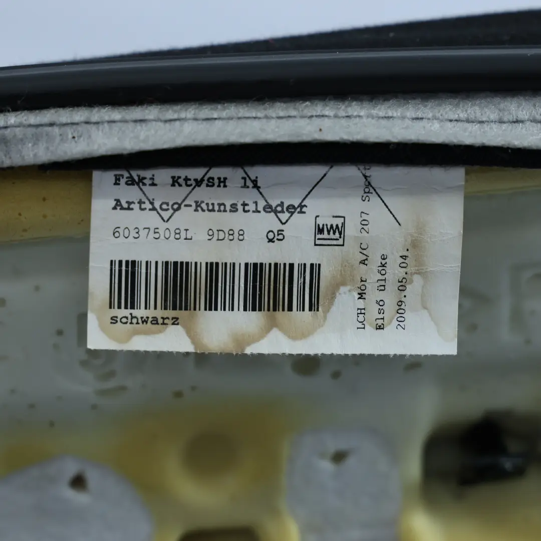 Mercedes C204 C207 Siedzisko Fotela Przedniego Grzane Lewy Czarna Skóra - SKU A2079101746-1 - Numer Części A2079101746