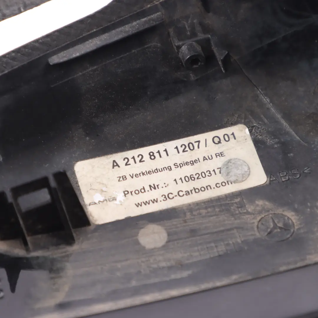 Mercedes W204 W212 C216 Wing Door Mirror Cover Cap AMG Carbon - SKU A2128111207-1 - Part number A2128111207