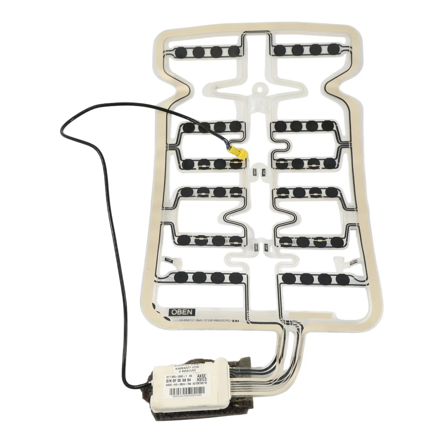 Mercedes W212 Front Passenger Seat Occupancy Mat Sensor Control Unit A2128700110