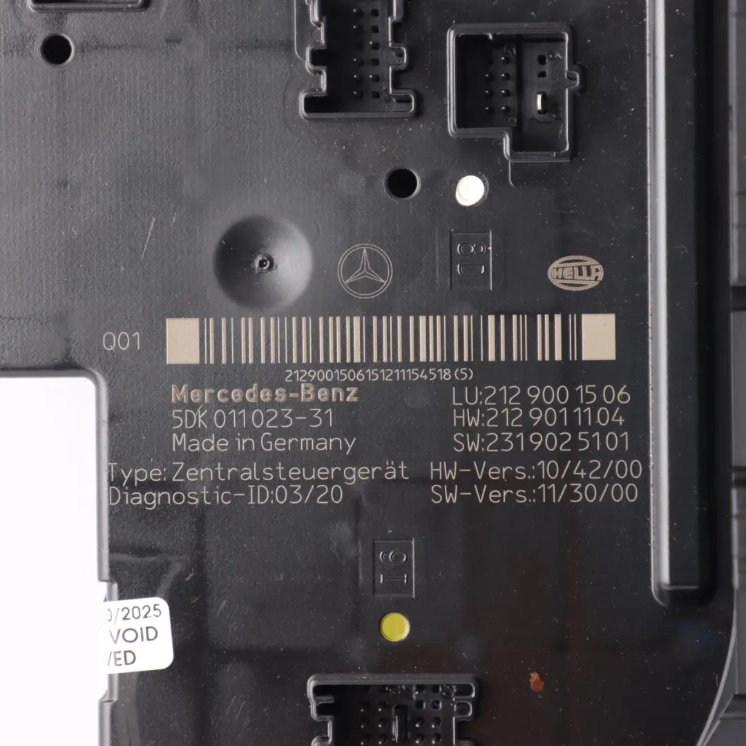 Mercedes S212 Fuse Box Rear Relay Control Unit Electric Module SAM - SKU A2129001506 - Part number A2129001506