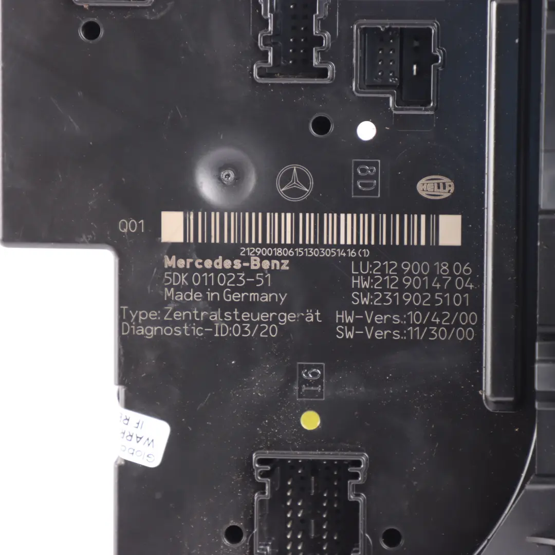 Mercedes A207 C207 Moduł SAM Skrzynka Bezpieczników Tylny - SKU A2129001806 - Numer Części A2129001806