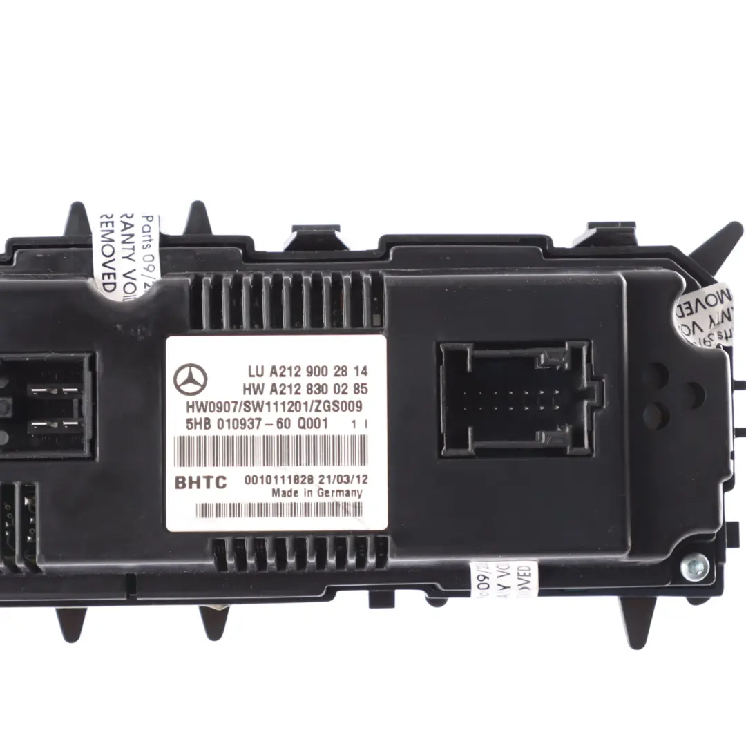 Mercedes W212 Panneau Climatisation Automatique Chauffage Control - SKU A2129002814-1 - Numéro de pièce A2129002814