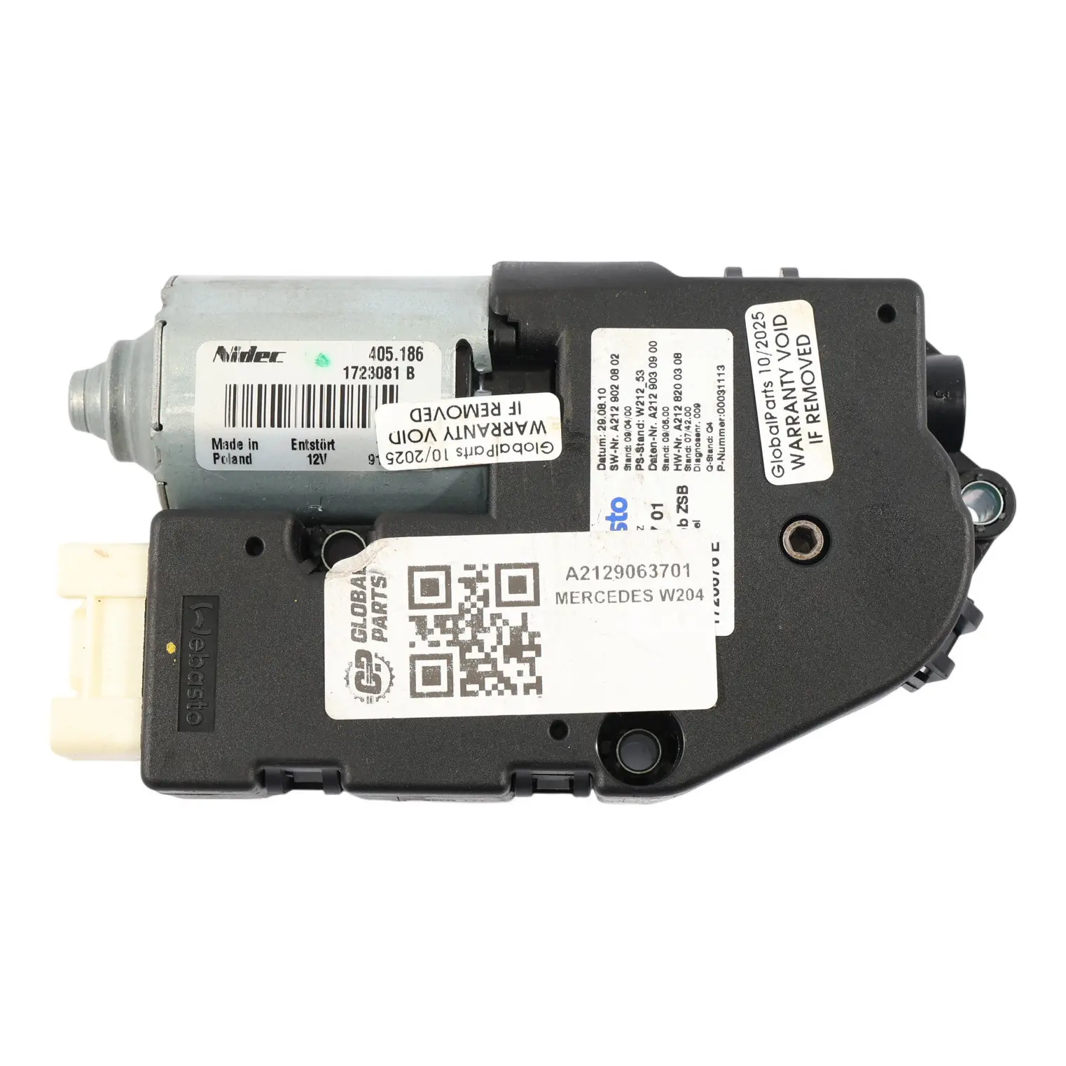 Mercedes W204 W212 Panoramic Sun Roof Motor Control Unit A2129063701