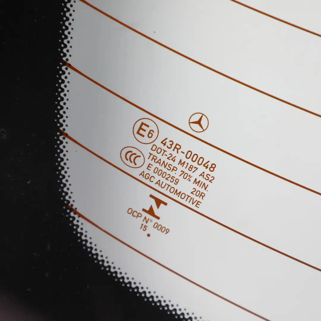 Window Tailgate Green Glass Glazing AS2 to Mercedes W213 Rear with Part number A2136706100 Mercedes W213 Rear Window Tailgate Green Glass Glazing AS2 - SKU A2136706100 - Part number A2136706100