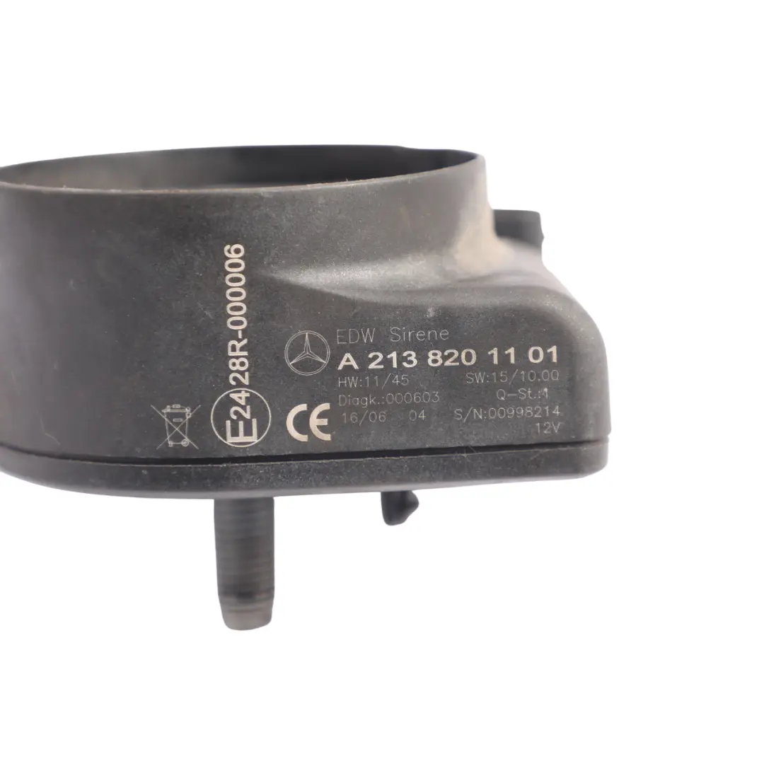 Mercedes W176 W205 W207 W213 Sirena Alarma Antirrobo Bocina - SKU A2138201101-1 - Número de pieza A2138201101