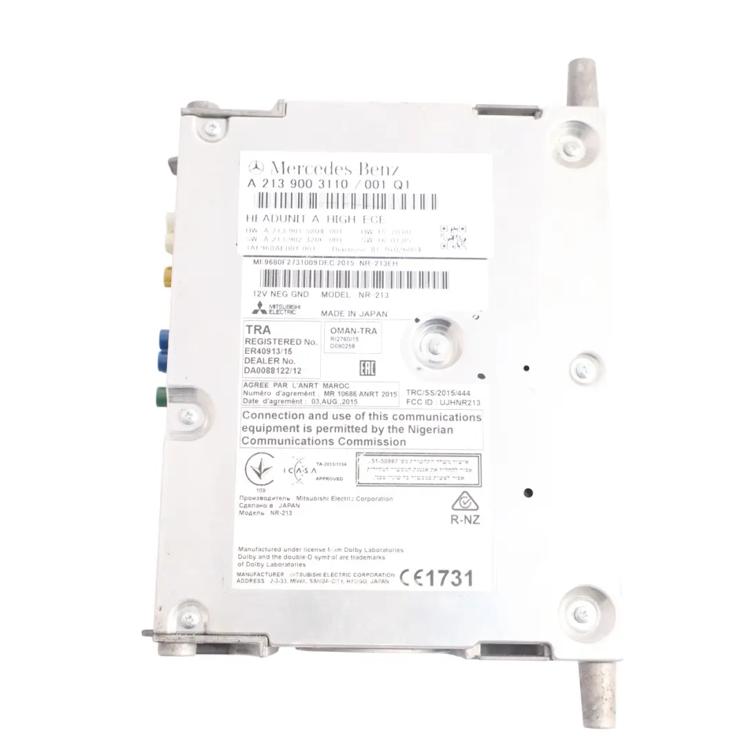 Mercedes W213 COMAND Head Unit Radio Navi Player Control Unit - SKU A2139003110 - Part number A2139003110