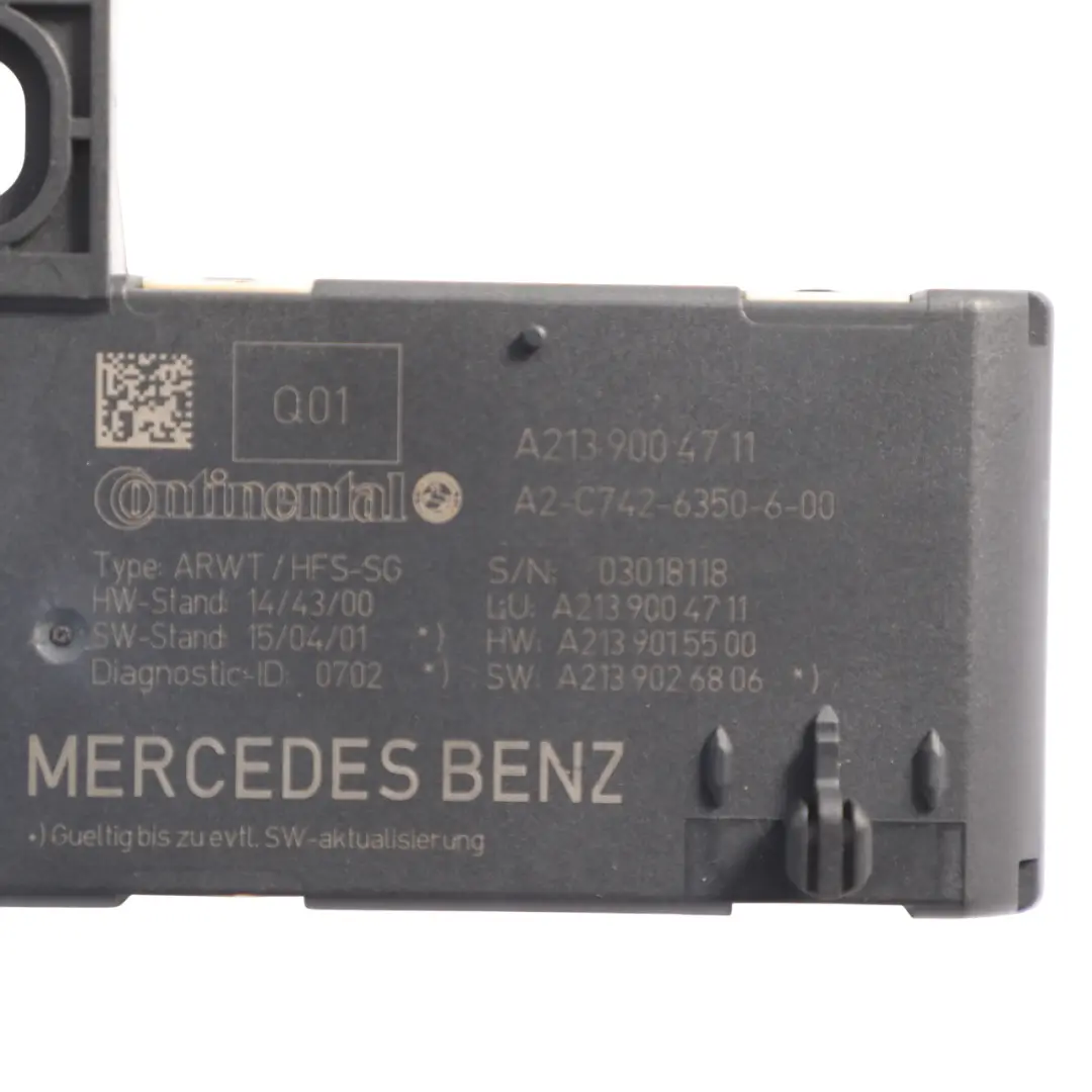 Bootlid Comfort Module Control Unit to Mercedes W213 W222 Tailgate with Part number A2139004711 Mercedes W213 W222 Tailgate Bootlid Comfort Module Control Unit - SKU A2139004711 - Part number A2139004711