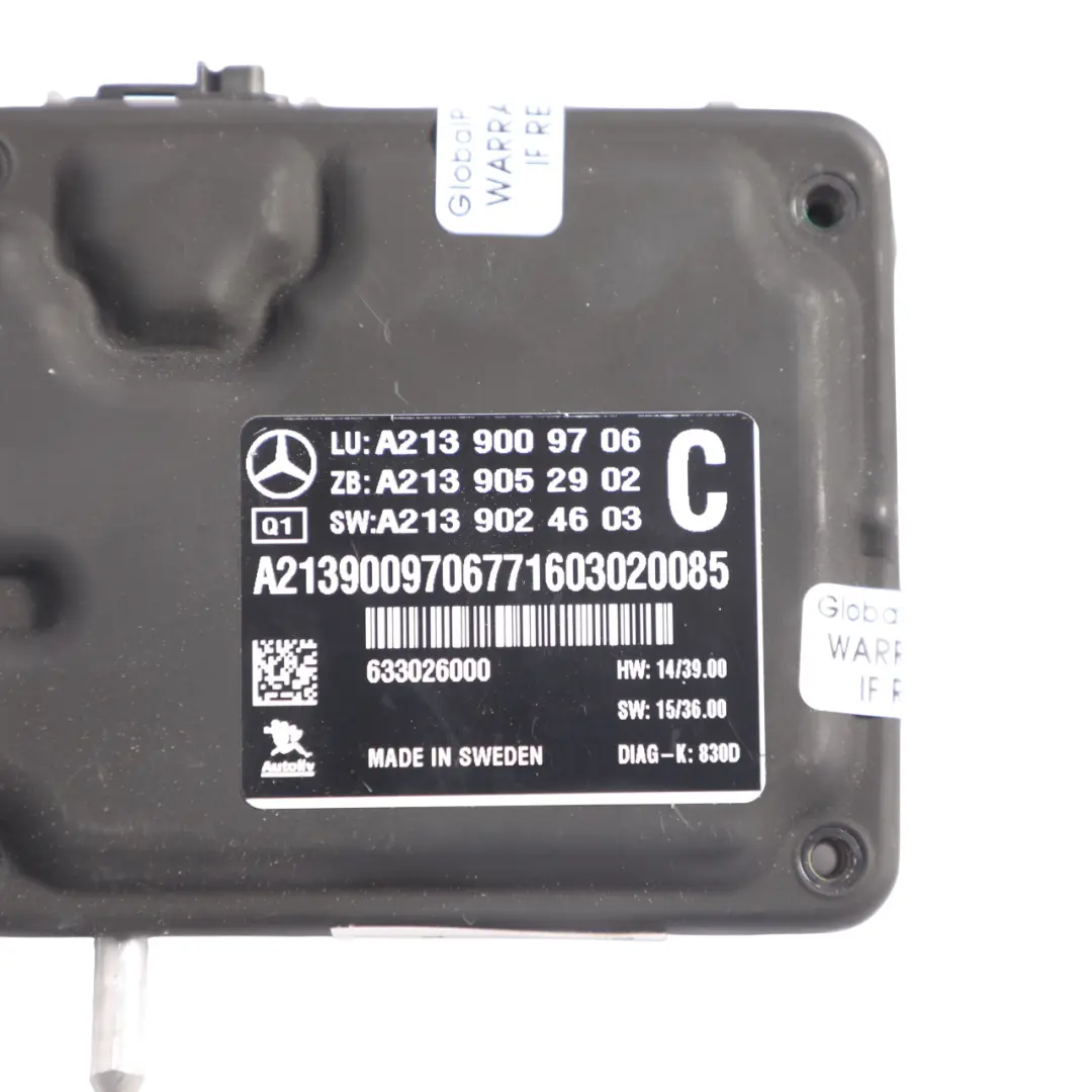 Mercedes W205 W213 Camera Module Front Windscreen Windshield Unit - SKU A2139009706 - Part number A2139009706