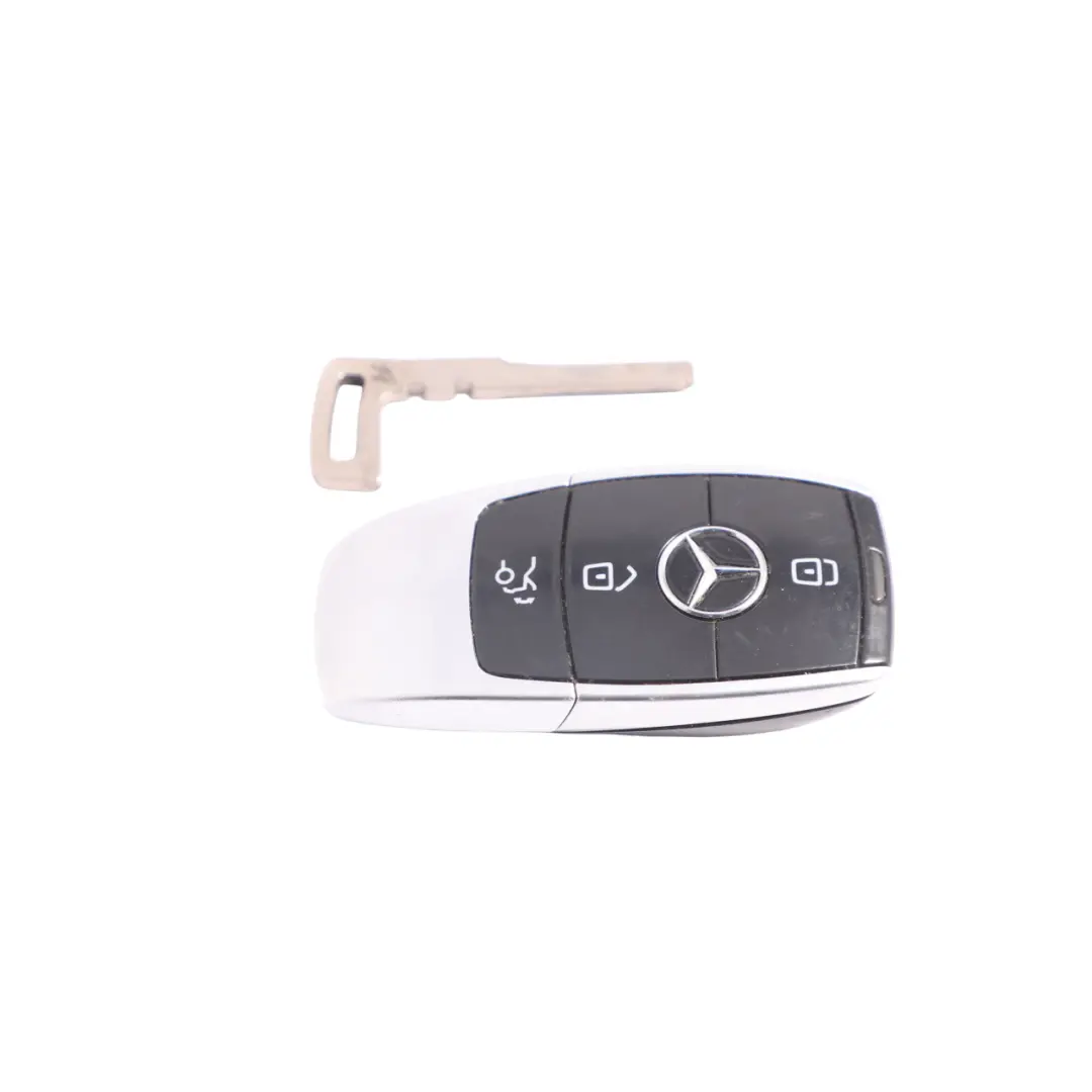Radio Remote Alarm Key Fob Button to Mercedes W213 with Part number A2139052207 Mercedes W213 Radio Remote Alarm Key Fob Button - SKU A2139052207 - Part number A2139052207