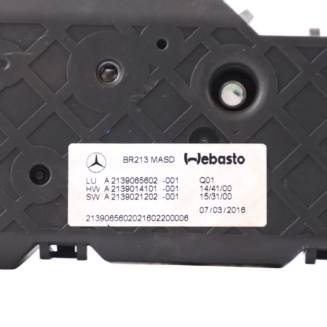 Sunroof Control Unit Motor Panoramic Sun Roof Actuator to Mercedes W213 with Part number A2139065602 Mercedes W213 Sunroof Control Unit Motor Panoramic Sun Roof Actuator - SKU A2139065602 - Part number A2139065602