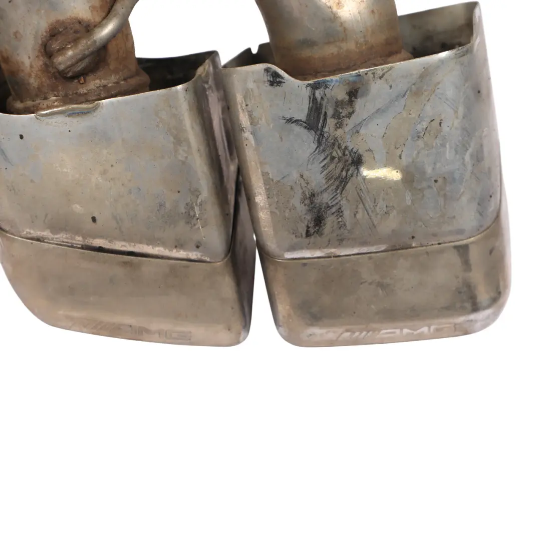 Mercedes C216 Exhaust Muffler Pipe Rear Left Right N/O/S AMG Exhaust Tips Set - SKU A2164903421-1 - Part number A2164903421