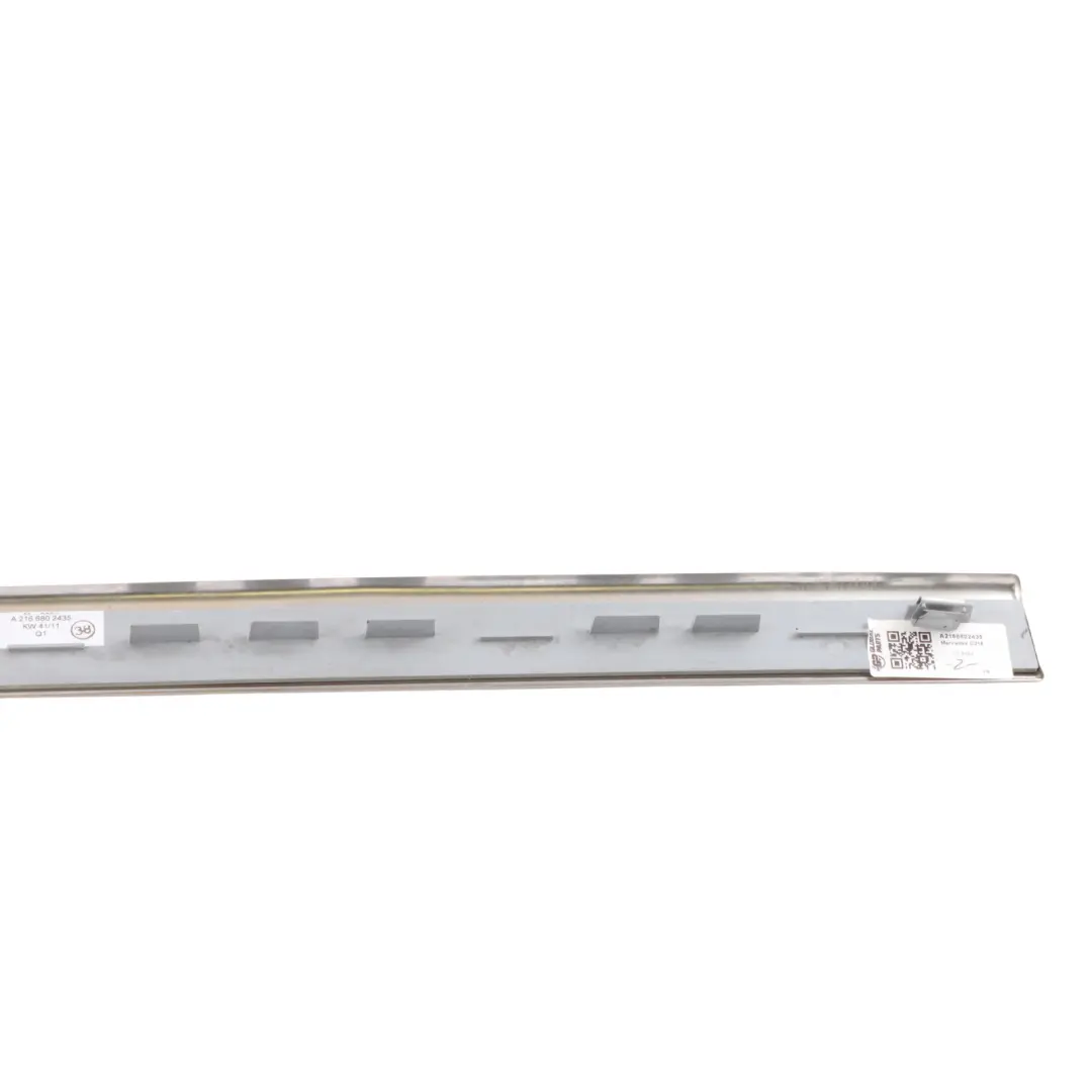 Front Left Door Sill Step Plate Entrance Cover Trim to Mercedes C216 with Part number A2166802435 Mercedes C216 Front Left Door Sill Step Plate Entrance Cover Trim - SKU A2166802435 - Part number A2166802435