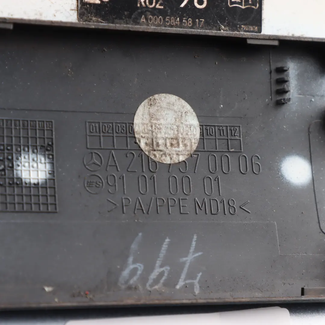 Mercedes C216 Fuel Flap Tank Cap Cover Trim A4477500000 Diamond White - 799 - SKU A2167570006-DWM - Part number A2167570006