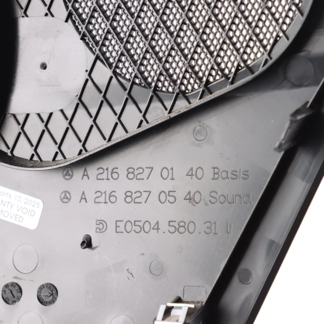 Mercedes CL C216 Front Door Card Speaker Cover Trim Left N/S - SKU A2168270140 - Part number A2168270140