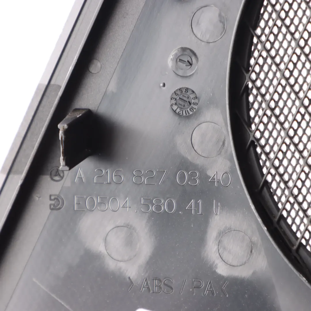 Front Door Card Speaker Cover Trim Left N/S to Mercedes CL C216 with Part number A2168270340 Mercedes CL C216 Front Door Card Speaker Cover Trim Left N/S - SKU A2168270340 - Part number A2168270340