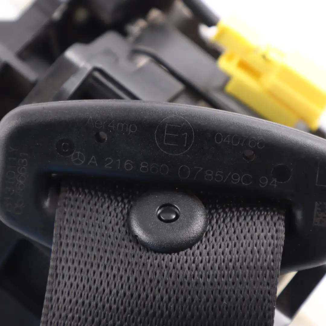 Mercedes C216 Rear Seat Belt Upper Seatbelt Pretensioner Left N/S - SKU A2168600785 - Part number A2168600785