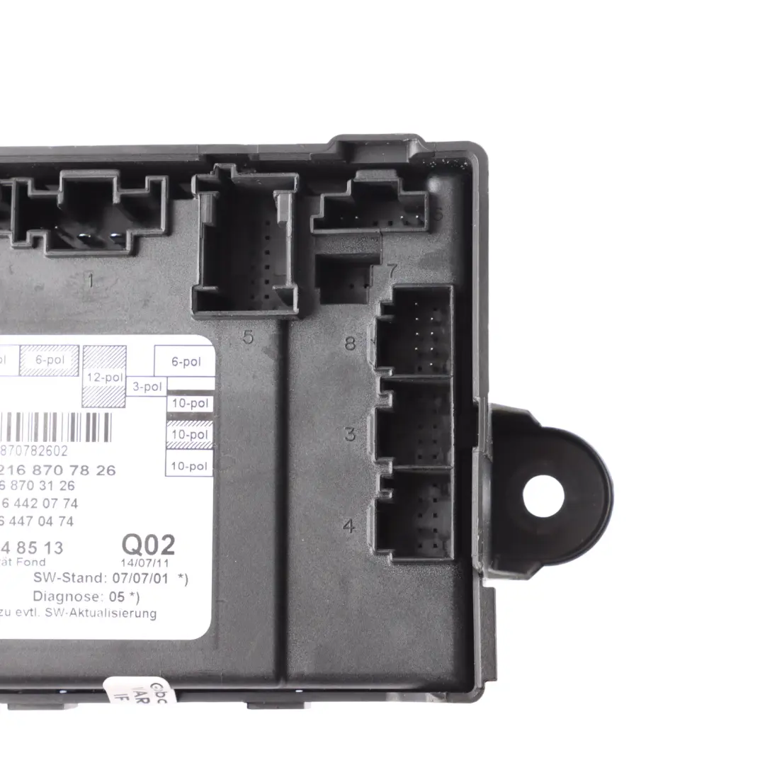 Side Window Regulator Module Control Unit to Mercedes CL C216 Rear with Part number A2168707826 Mercedes CL C216 Rear Side Window Regulator Module Control Unit - SKU A2168707826 - Part number A2168707826