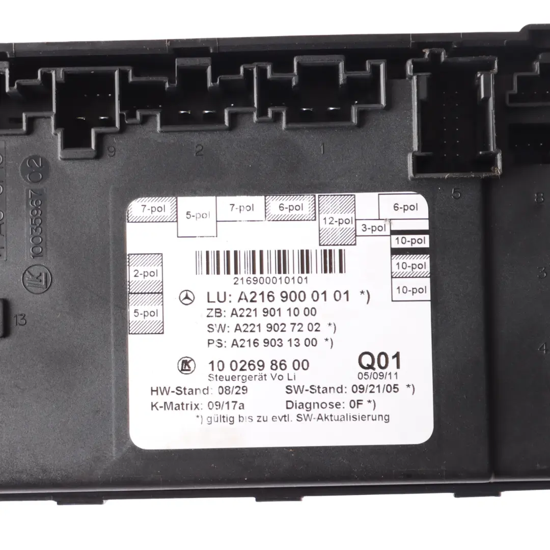 Door Control Unit Module ECU Front Left N/S to Mercedes CL C216 with Part number A2169000101 Mercedes CL C216 Door Control Unit Module ECU Front Left N/S - SKU A2169000101 - Part number A2169000101