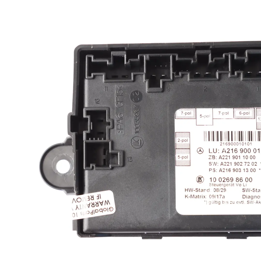 Door Control Unit Module ECU Front Left N/S to Mercedes CL C216 with Part number A2169000101 Mercedes CL C216 Door Control Unit Module ECU Front Left N/S - SKU A2169000101 - Part number A2169000101