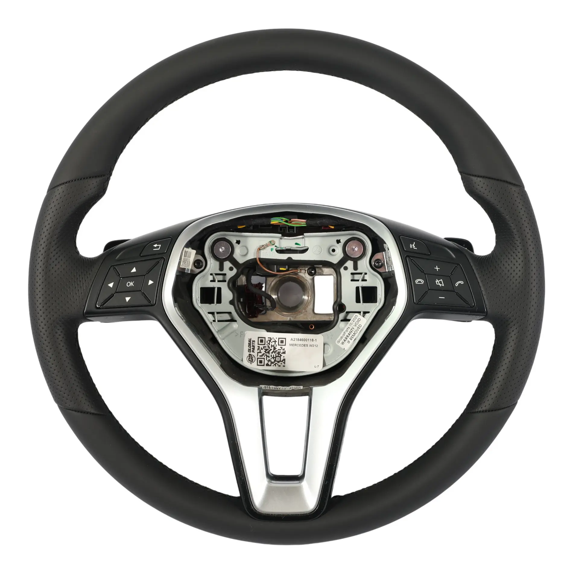Mercedes W212 NOUVEAU Cuir Noir Sport Volant Palettes de Vitesses Noir Fils