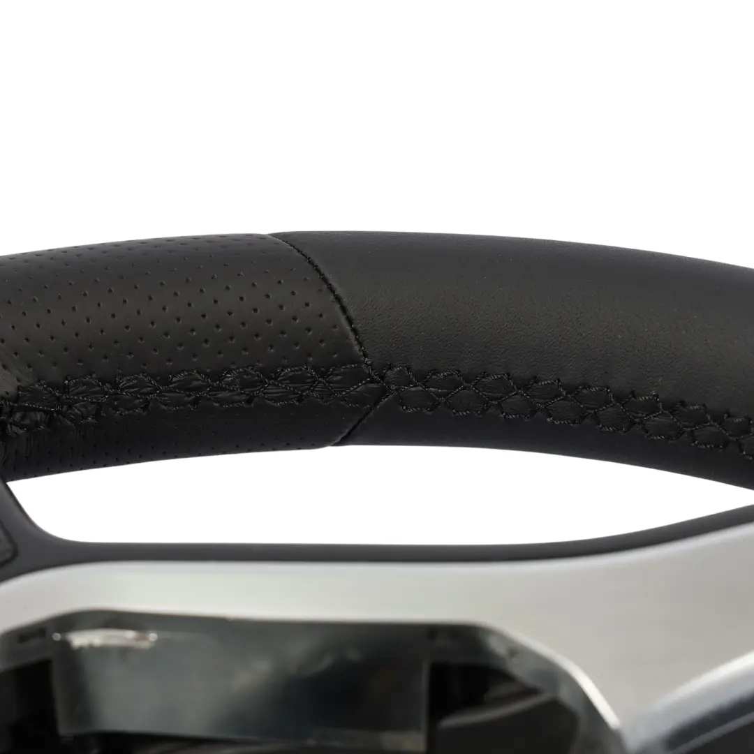 Volante Mercedes W212 NUEVO Cuero Negro con Hilos Negros Paddle Shift - SKU A2184600118-1 - Número de pieza A2184600118