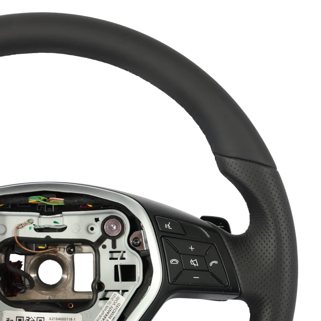 Mercedes W212 Kierownica Nowa Czarna Skóra Łopatki - SKU A2184600118-1 - Numer Części A2184600118