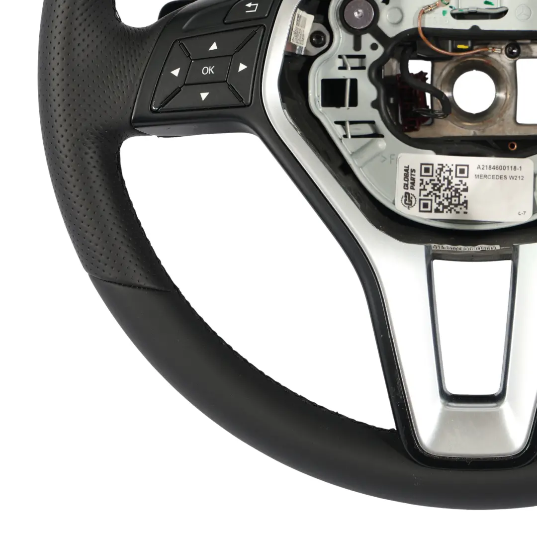 Kierownica Nowa Czarna Skóra Łopatki do Mercedes W212 o numerze A2184600118 Mercedes W212 Kierownica Nowa Czarna Skóra Łopatki - SKU A2184600118-1 - Numer Części A2184600118