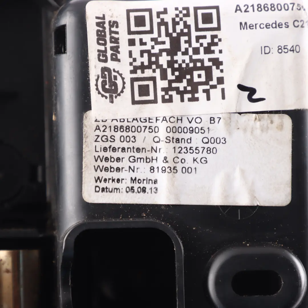 Dashboard Centre Console Ashtray Trim Panel Cover to Mercedes X218 Dash with Part number A2186800750 Mercedes X218 Dash Dashboard Centre Console Ashtray Trim Panel Cover - SKU A2186800750-1 - Part number A2186800750