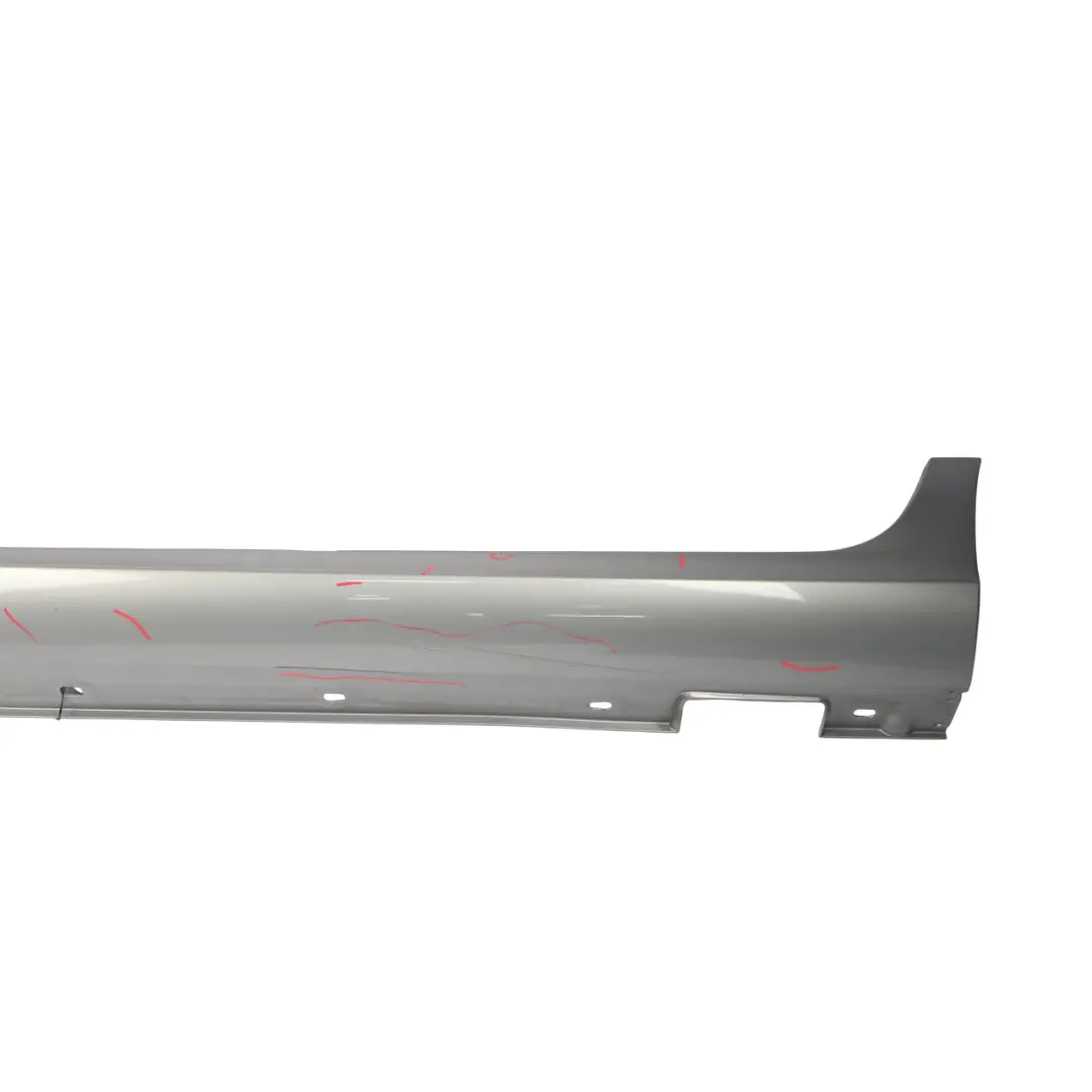 Side Skirt Left N/S Door Sill Cover Palladium Silver Metallic 792 to Mercedes C218 with Part number A2186980054 Mercedes C218 Side Skirt Left N/S Door Sill Cover Palladium Silver Metallic 792 - SKU A2186980054-PAL - Part number A2186980054