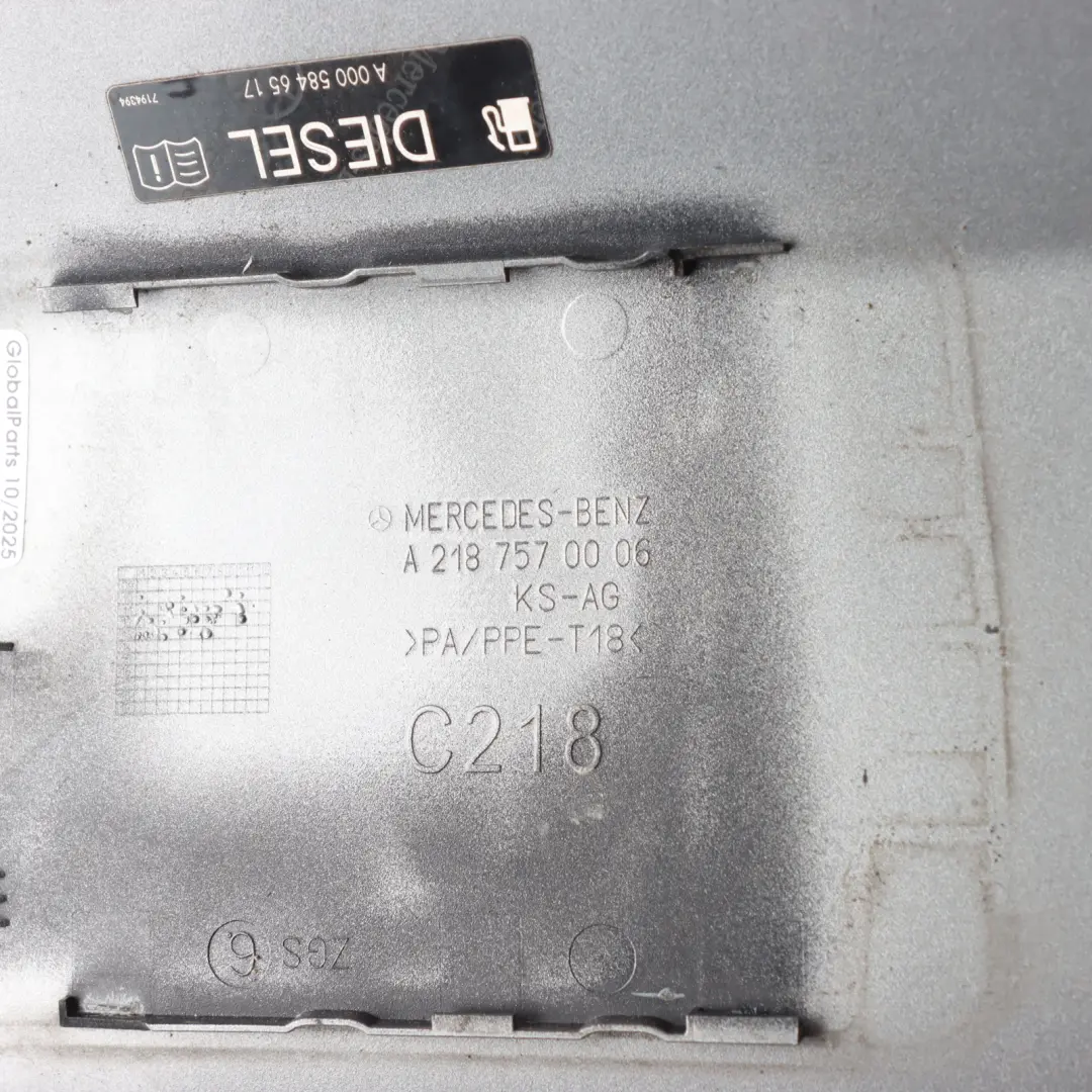 Mercedes CLS W218 Fuel Flap Tank Cap Cover Palladium Silver - 792 - SKU A2187570006-PAL - Part number A2187570006