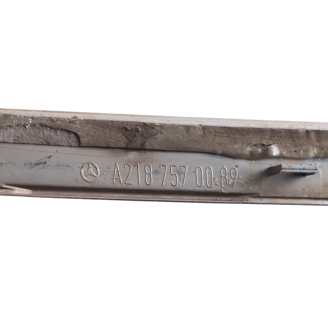 Bootlid Strip Panel Trim Chrome to Mercedes CLS C218 Rear Tailgate with Part number A2187570089 Mercedes CLS C218 Rear Tailgate Bootlid Strip Panel Trim Chrome - SKU A2187570089 - Part number A2187570089