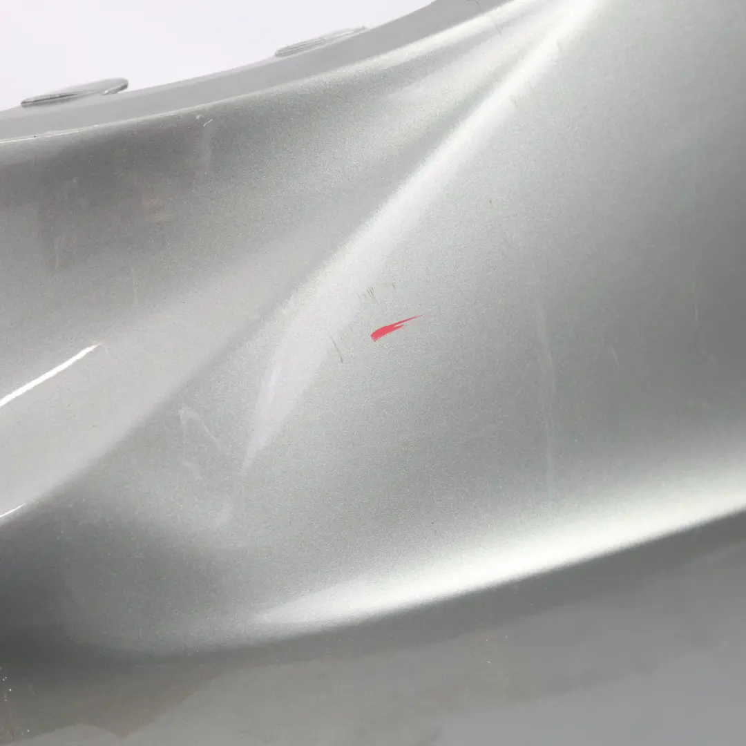 Bumper AMG Trim Panel Cover Palladium Silver Metallic - 792 to Mercedes C218 Rear with Part number A2188800540 Mercedes C218 Rear Bumper AMG Trim Panel Cover Palladium Silver Metallic - 792 - SKU A2188800540-PAL - Part number A2188800540