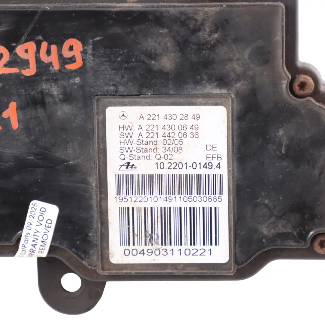 Electrical Handbrake Parking Adjuster Actuator A2214302849 to Mercedes W221 C216 with Part number A2214302949 Mercedes W221 C216 Electrical Handbrake Parking Adjuster Actuator A2214302849 - SKU A2214302949-1 - Part number A2214302949