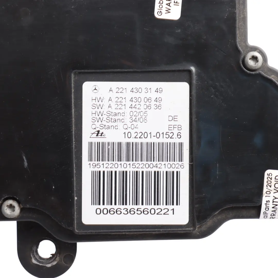 Mercedes C216 W221 Parking Brake Module Handbrake Actuator Unit AMG - SKU A2214303149 - Part number A2214303149