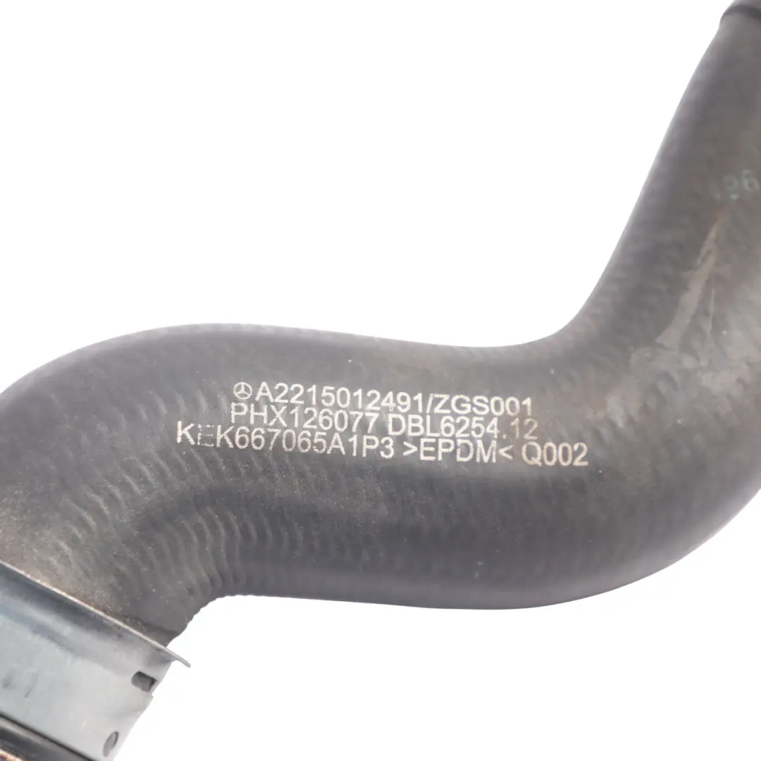 Mercedes C216 W221 Radiator Upper Coolant Pipe Hose V8 M157 M278 - SKU A2215012491 - Part number A2215012491