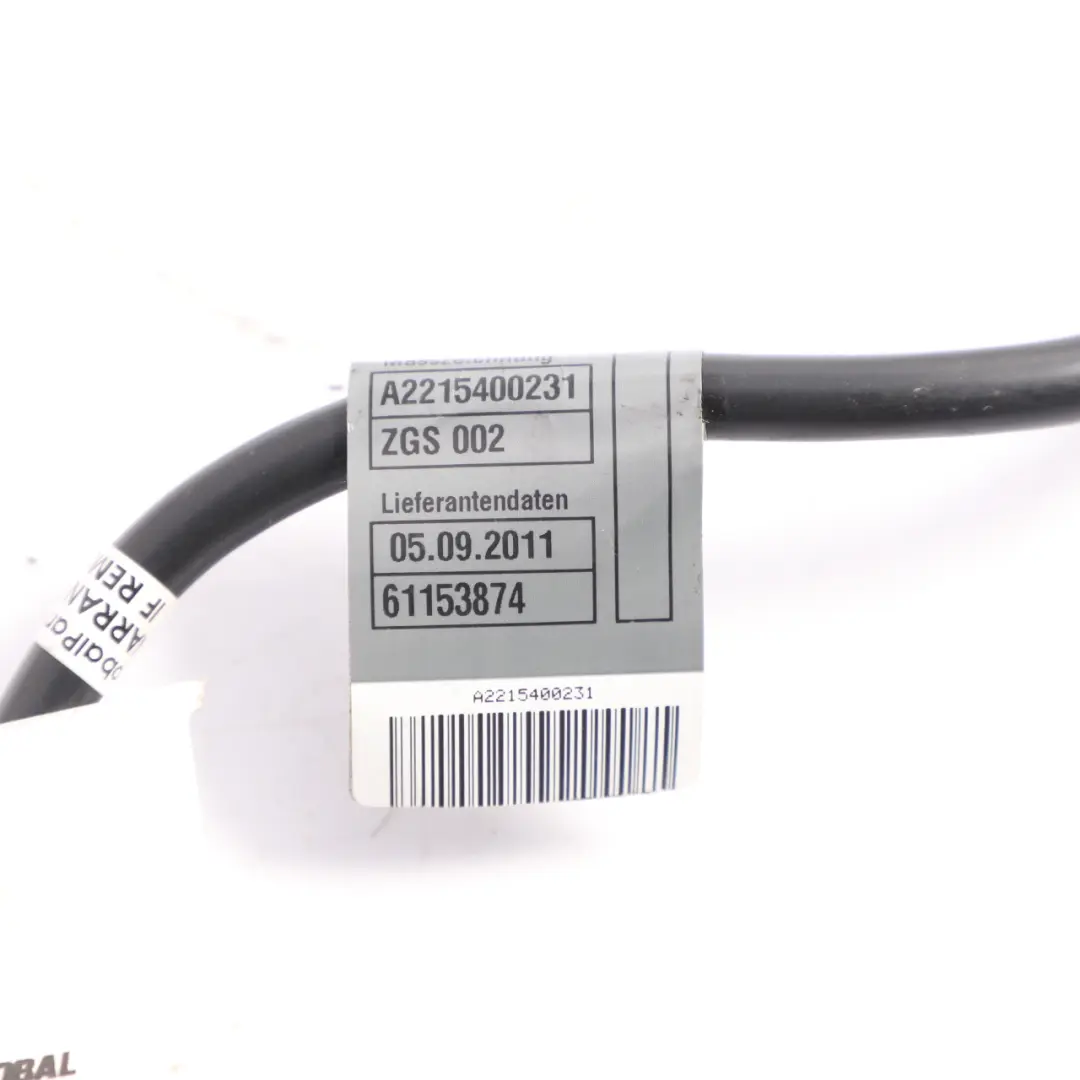 Cable Negative Backup Wire to Mercedes C216 W221 Battery with Part number A2215400231 Mercedes C216 W221 Battery Cable Negative Backup Wire - SKU A2215400231 - Part number A2215400231