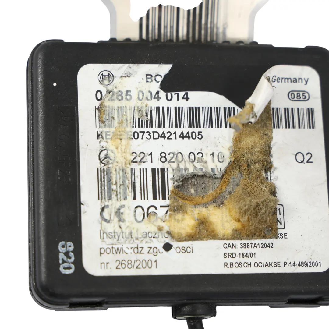 Sensor Unidad Control Alfombrilla Ocupación Asiento para Mercedes W221 con número de pieza A2218200210 Mercedes W221 Sensor Unidad Control Alfombrilla Ocupación Asiento - SKU A2218200210 - Número de pieza A2218200210