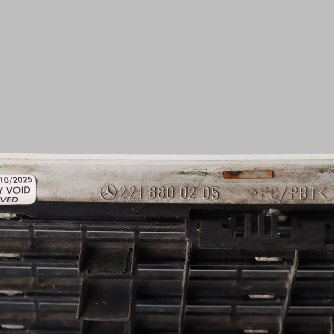 Hood Bonnet Grille Right O/S Diamond White - 799 to Mercedes C216 W221 with Part number A2218800205 Mercedes C216 W221 Hood Bonnet Grille Right O/S Diamond White - 799 - SKU A2218800205-DWM - Part number A2218800205