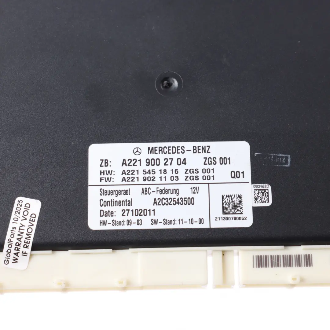 Mercedes CL C216 ABC Suspension Module Control Unit ECU CL63 - SKU A2219002704 - Part number A2219002704