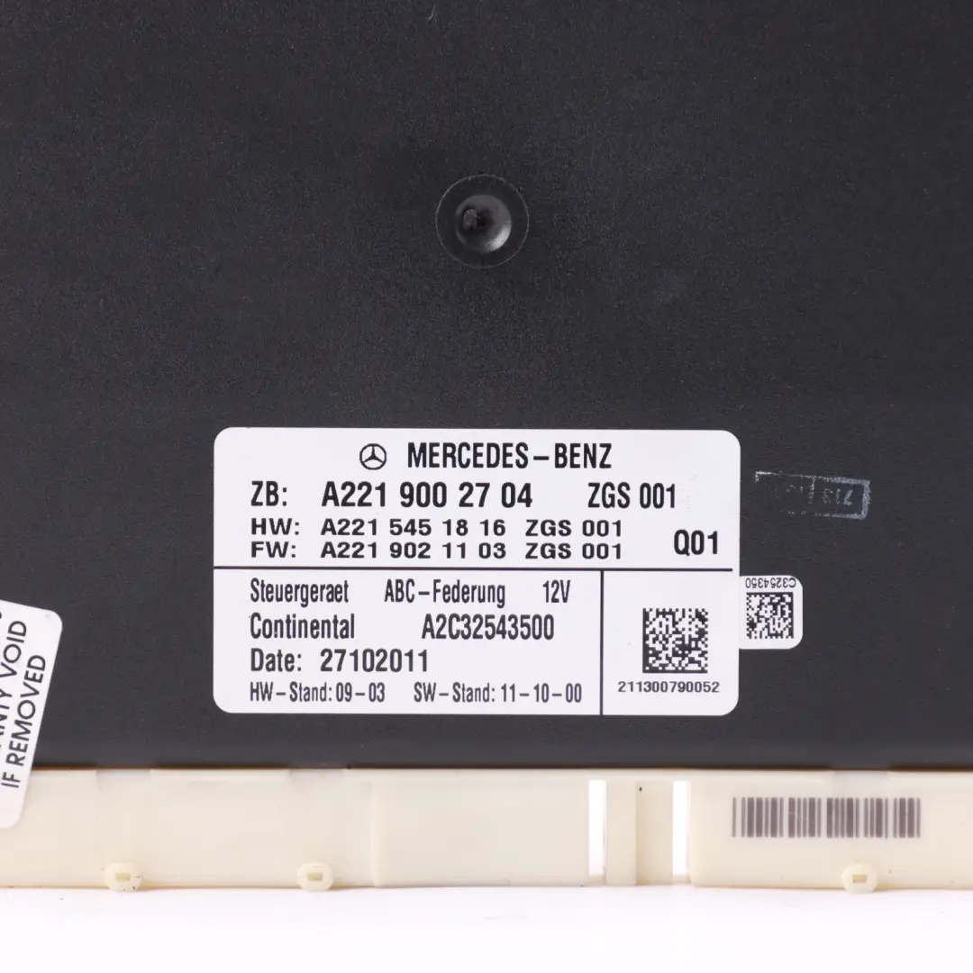 ABC Suspension Module Control Unit ECU CL63 to Mercedes CL C216 with Part number A2219002704 Mercedes CL C216 ABC Suspension Module Control Unit ECU CL63 - SKU A2219002704 - Part number A2219002704