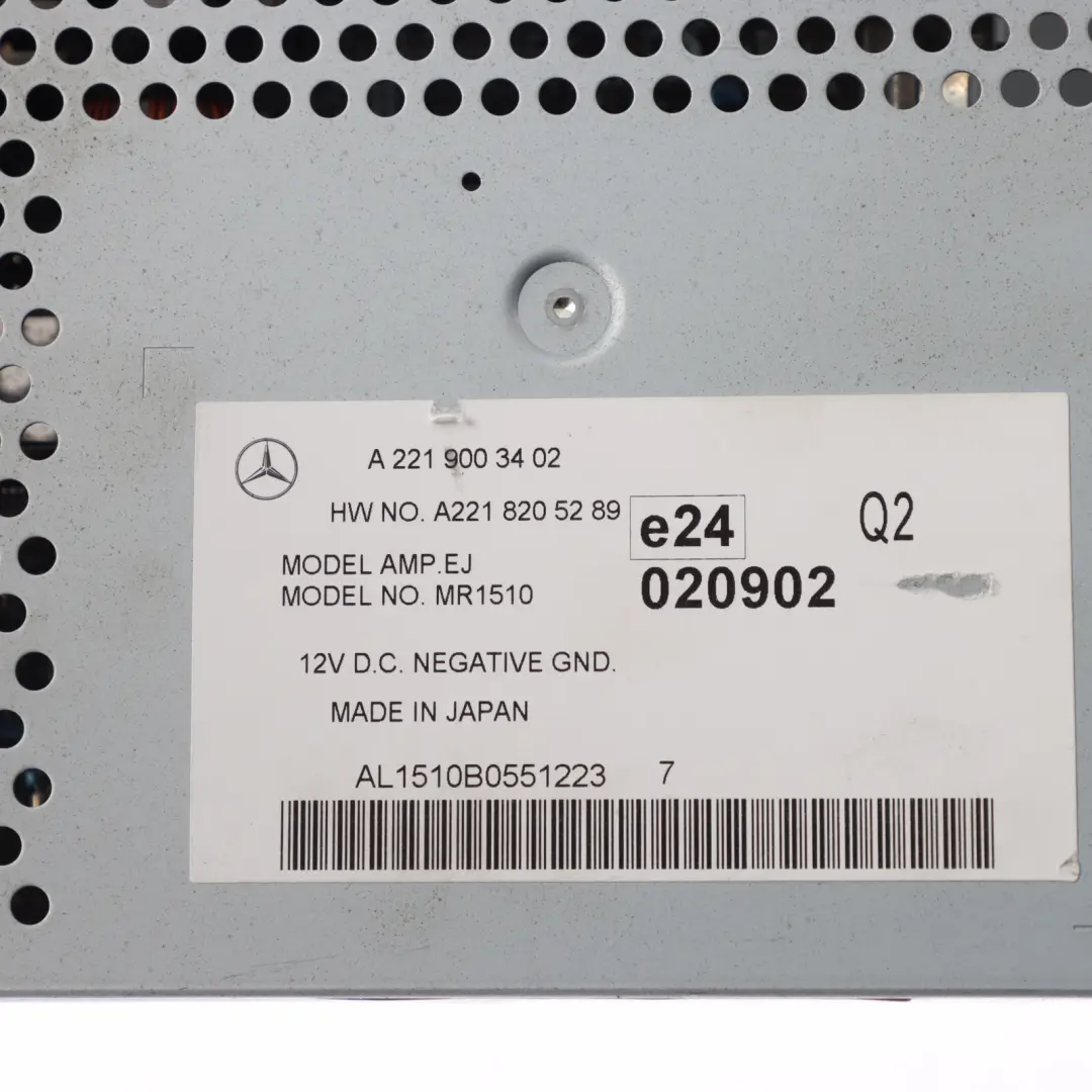  Audio Amplifier Mercedes W221 Sound Booster Control Unit Module - SKU A2219003402 - Part number A2219003402