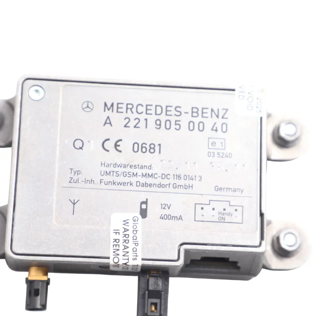 Mercedes C216 Aerial Antenna Amplifier Booster Module Unit Control - SKU A2219050040 - Part number A2219050040